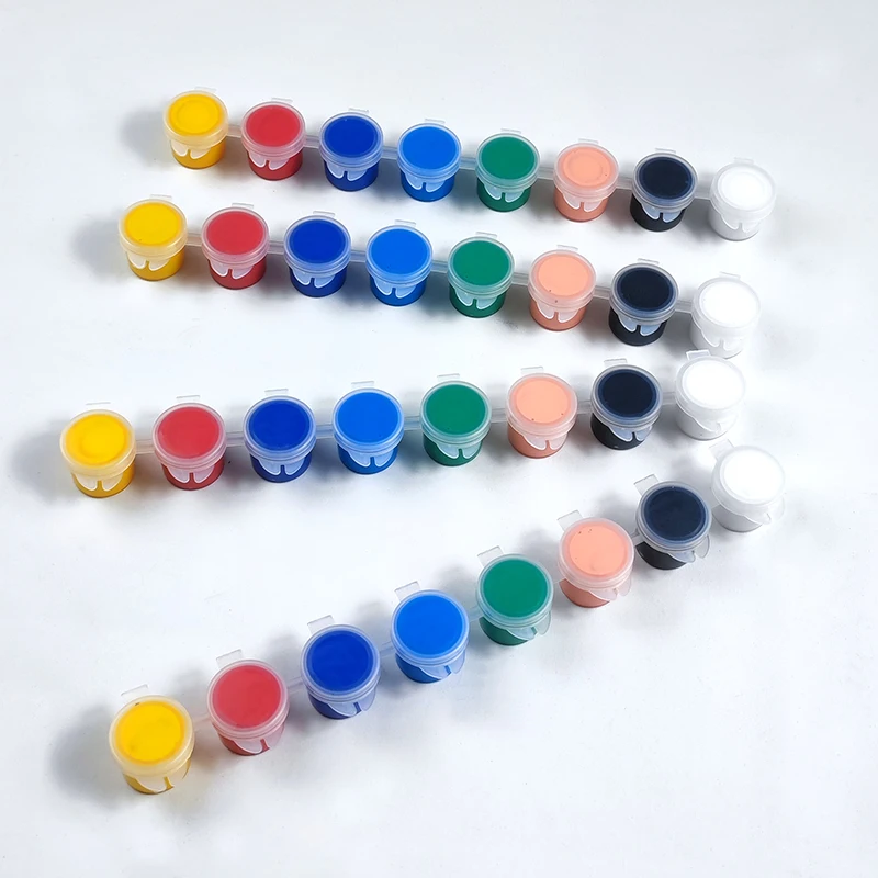 Adults and Kids Painting Kit Acrylic Paint for Multi-surface Non Toxic Strip Pot 8 Colors Acrylic Paint