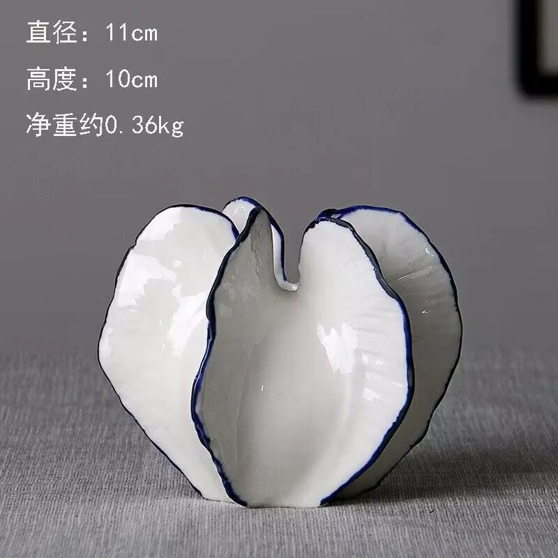 Carambola Shaped Ceramic Flower Container Home Decoration Modern Simple Vase