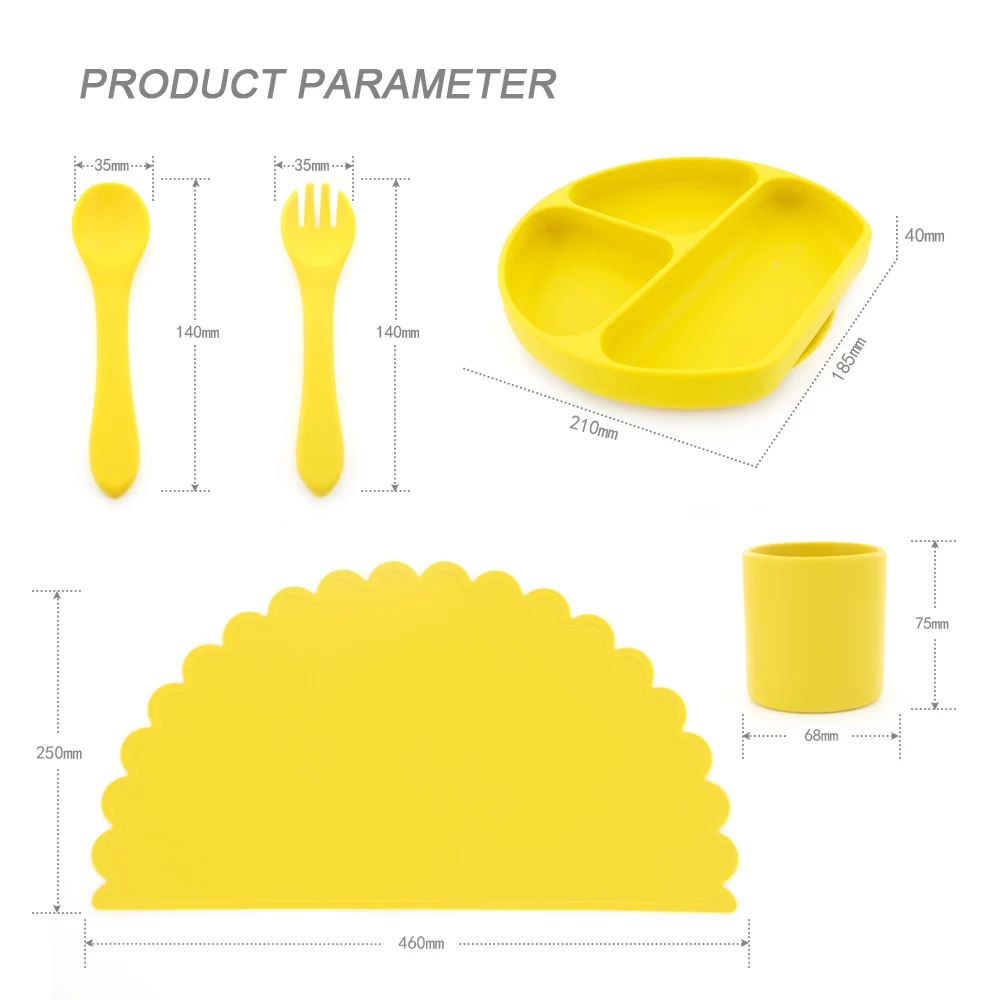 Dish High Quality Feeding Buy Wooden Spoon Babies Baby Suction Plate Silicone Bibs Bib And Bowl Set