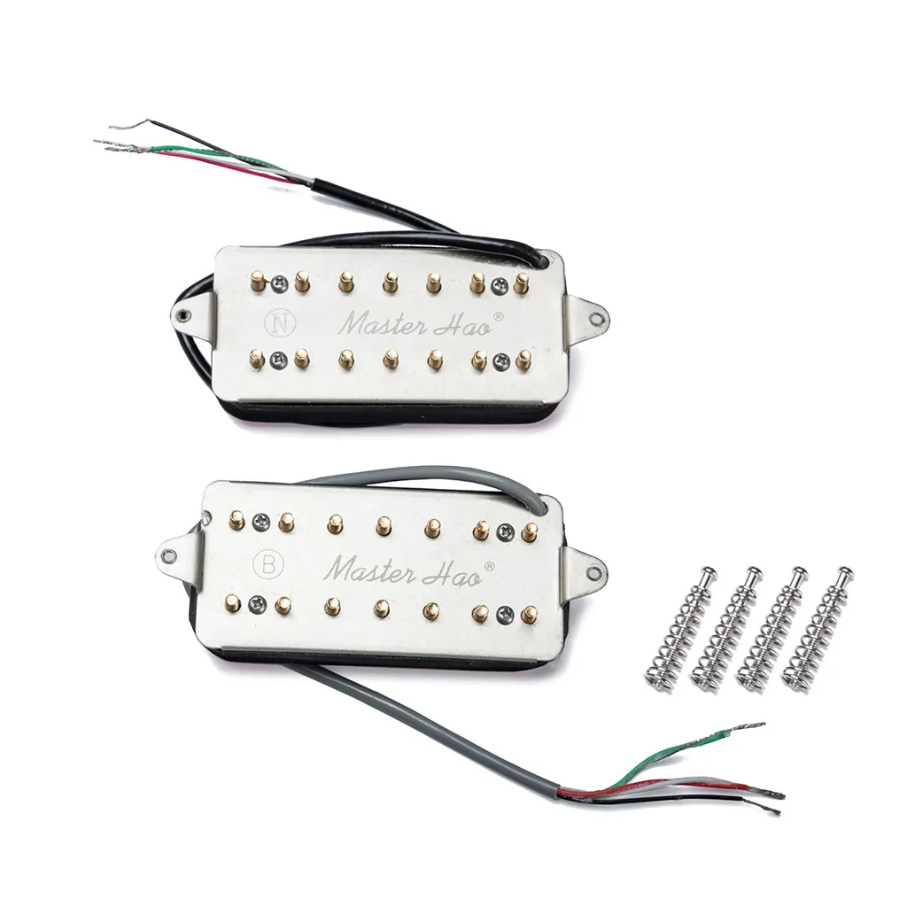 Высокое качество семь струн AlNiCo V Двойная Катушка шея и мост Набор Hunbucker pickups
