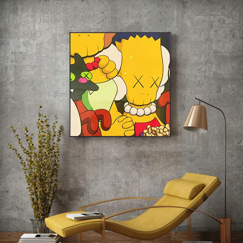 Good Quality Hanging All Pictures Cartoon Abstract Custom Wholesale Oil Painting On Canvas For Home Decor