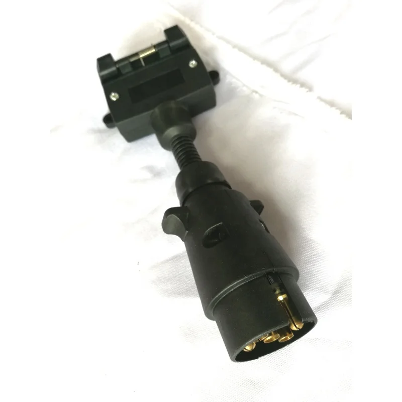 Sample free Australia 7pin flat socket to 5pin large round Euro plug trailer connector set