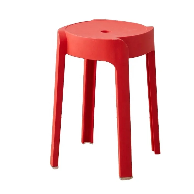 Colorful Simple Furniture Wedding Banquet Kitchen Restaurant Chair Household Round Kids Stackable Windmill Small Plastic Stool