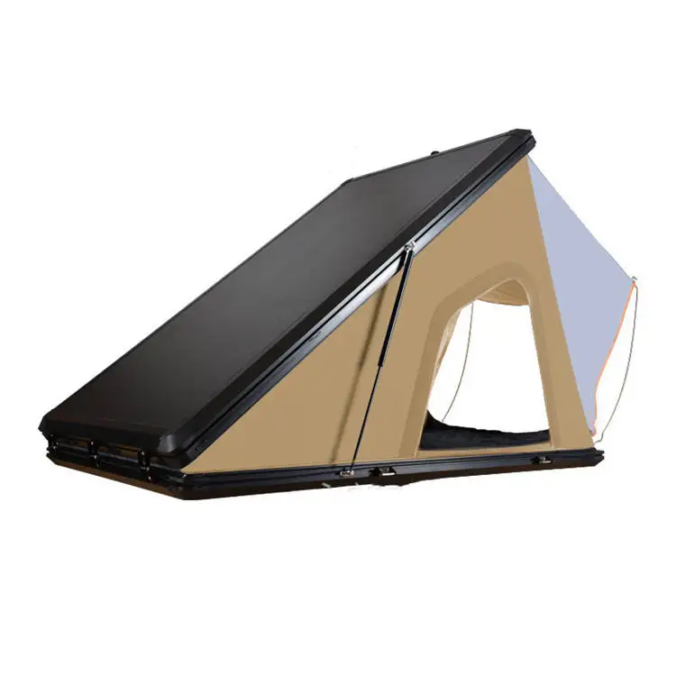 Safe Triangle Shell Camping Outdoor Rooftop Car Roof Tent Aluminum Triangle Hard Shell Roof Top Tent From China
