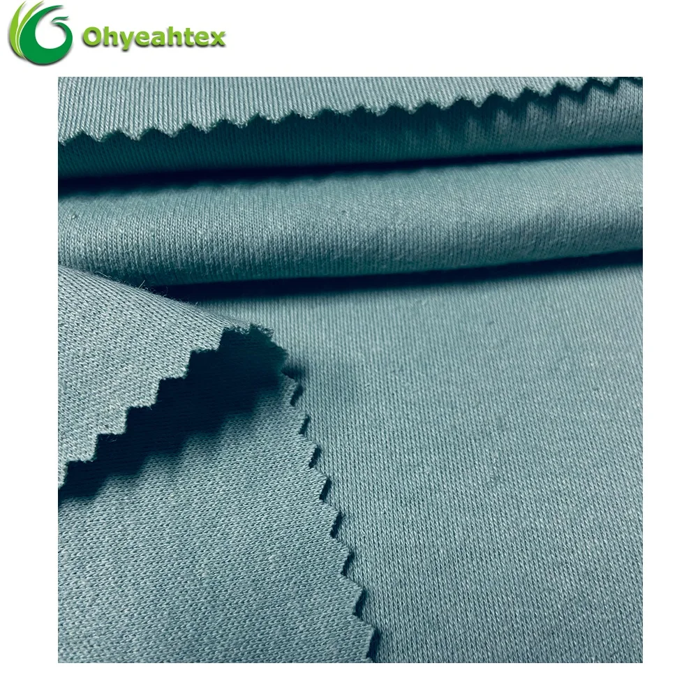 Wholesale Sustainable Interlock 70% Organic Cotton 30% Hemp Fabric For Dress