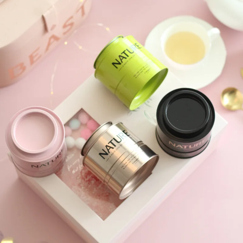 
Factory Direct Wholesale air tight good sealing round tea tin packaging box coffee metal box 