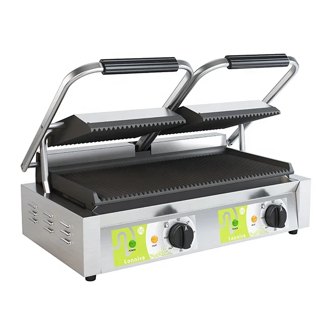Commerical Catering Equipment Sandwich Maker Panini Machine Panini Contact Grill Electric Stainless Steel Provided PLC 25kg 24kg