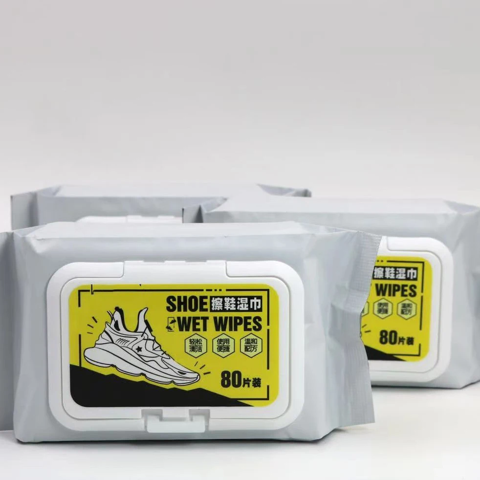 OEM cleaning Use shoe cleaning Wet tissue custom wet wipes cleaning for shoes