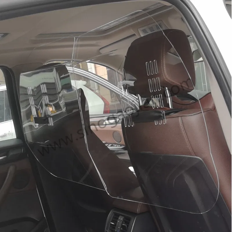 Clear acrylic partitions portable Sneeze Guard for car bus taxi driver