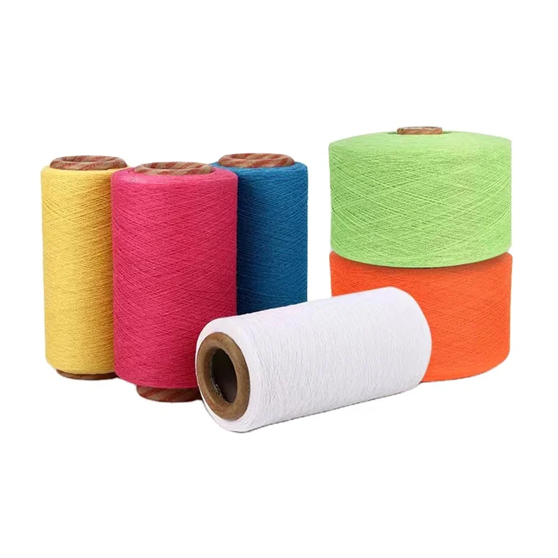 Colored Yarn Manufacture Recycle Thread Knitting Rubber Latex Covered Yarn