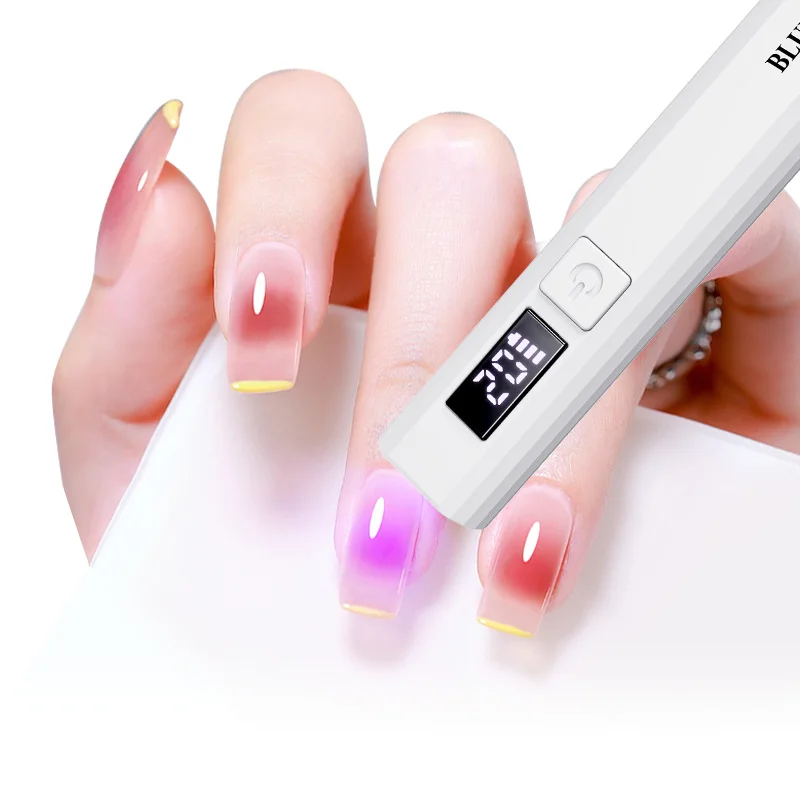 Mini Cordless Nail Dryer Professional Handheld UV LED Nail Lamp Portable 3W Curing Light with Type C for DIY at Home Nail Salon