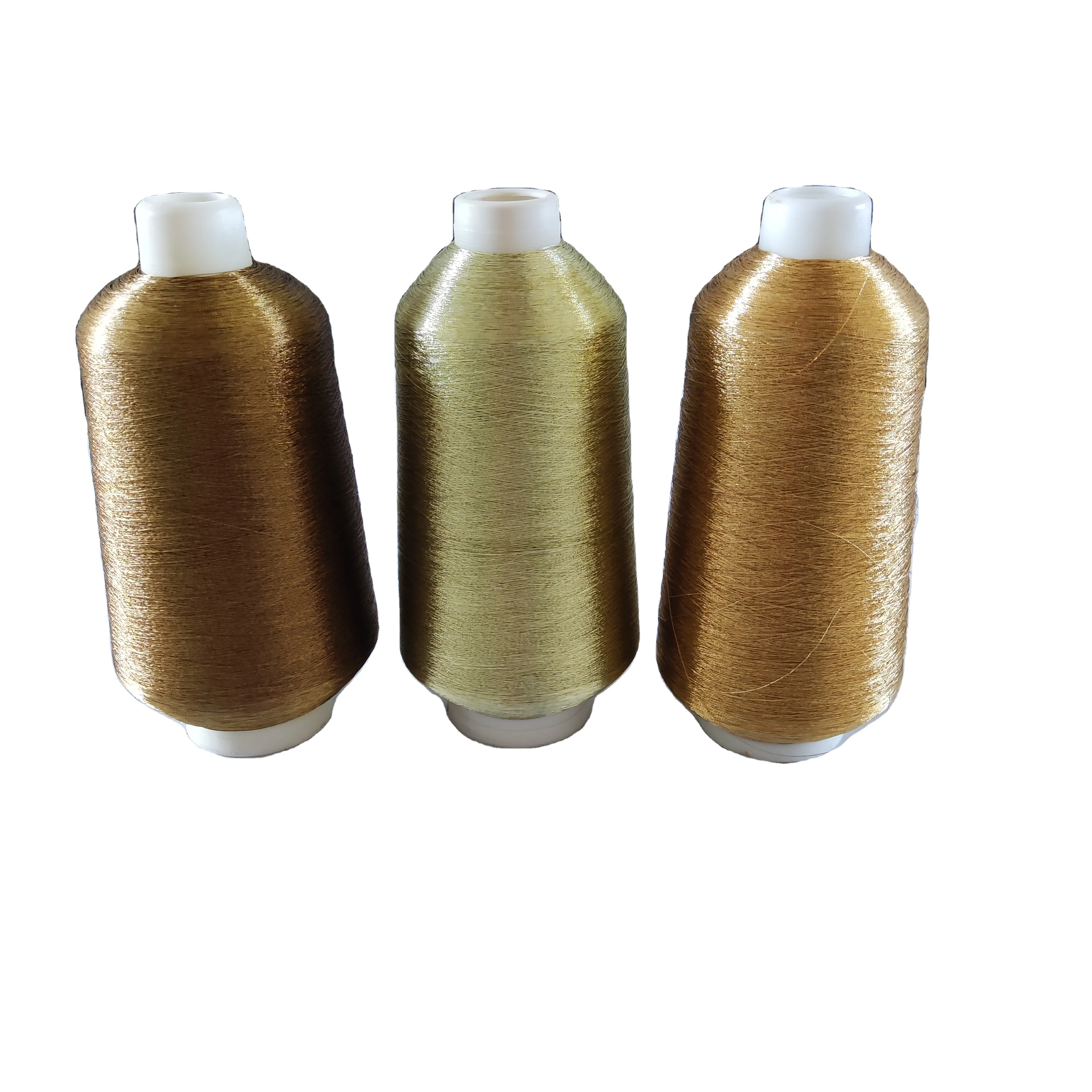 Golden  Metallic Yarn for  embroidery 150D  MS/ST type high quality  metallic embroidery yarn factory price
