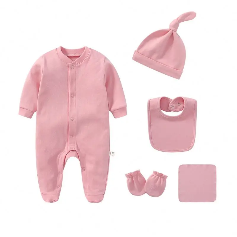 100% Cotton Baby Essentials Babi Clothes Blank Bebes Rompers Gift Set Wholesale New Born Baby Clothes Sets 0-12 Months For Boy