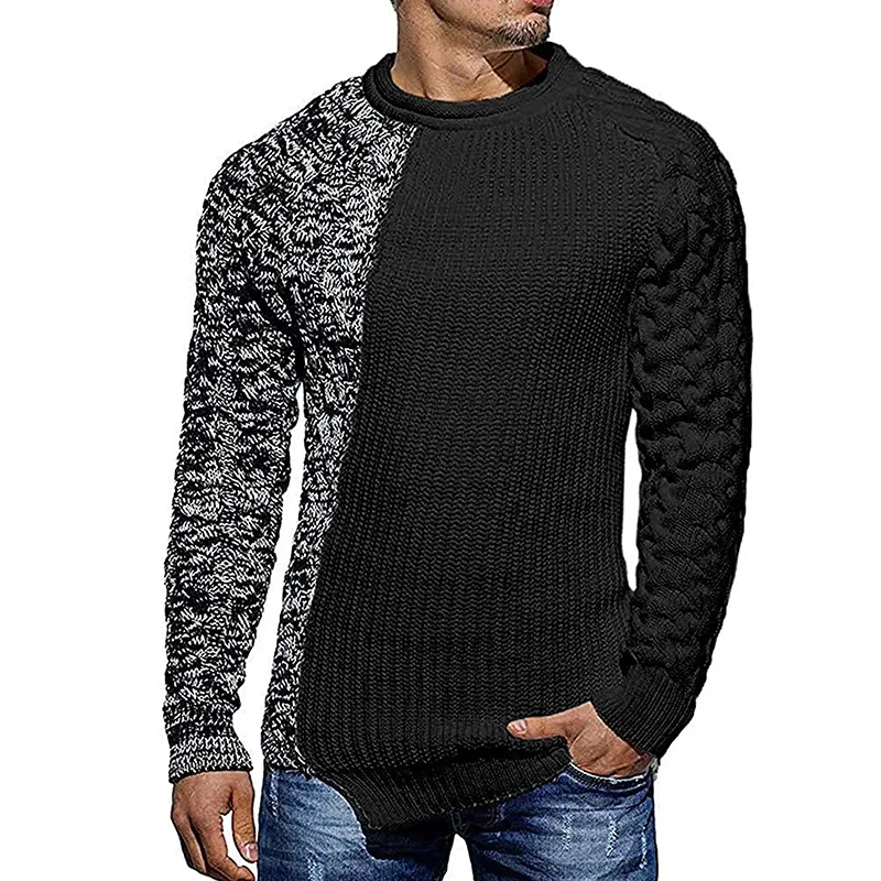 Gingtto Autumn Best Oversized Knitted Sweaters Men Crewneck Italian Crochet Sweaters Design For Men