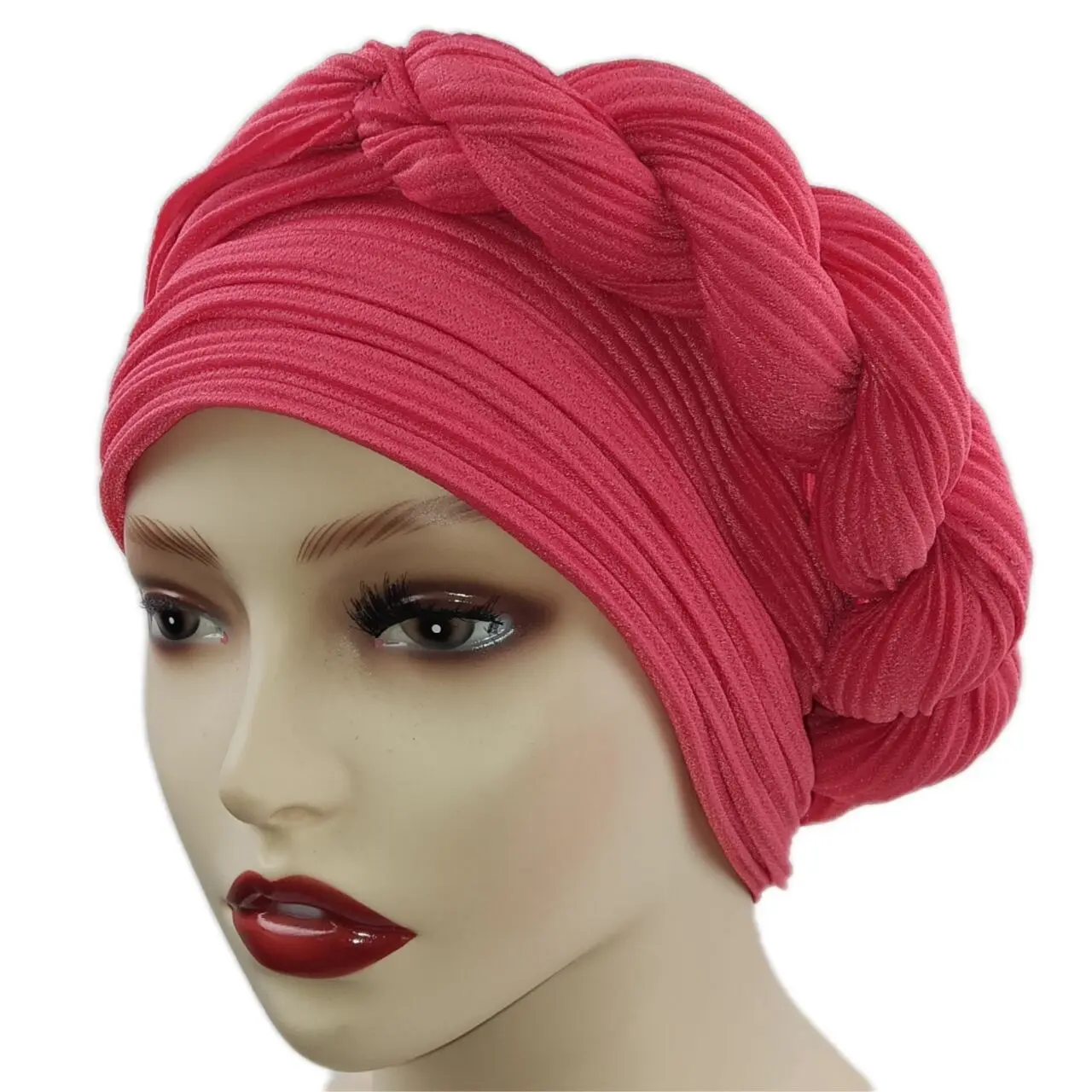 Custom Design Head Wraps Durag Braid Nigerian Auto Gele Headties Turban For Women
