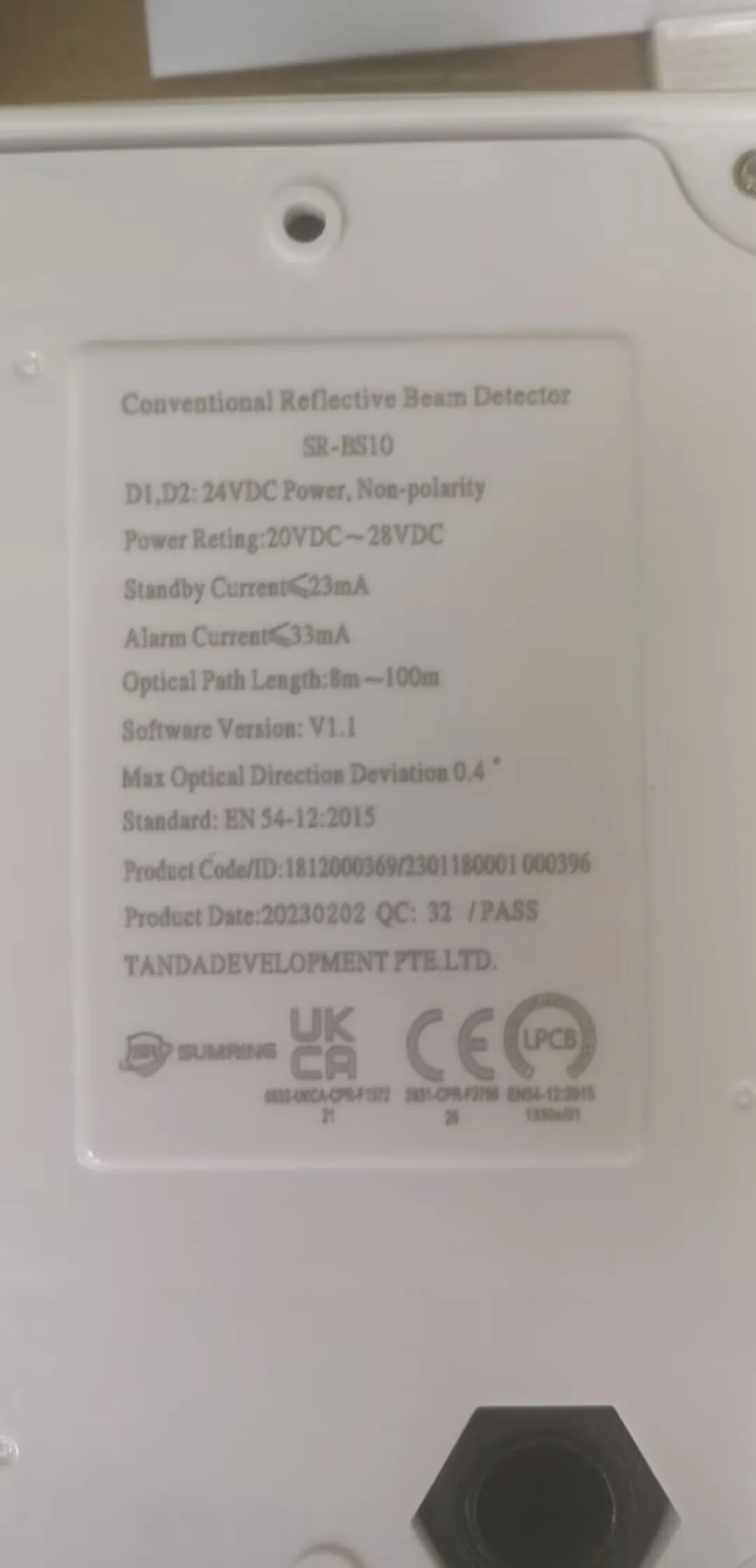 SUMRING Indoor Conventional Infrared Beam Smoke Detector for Fire Alarm System