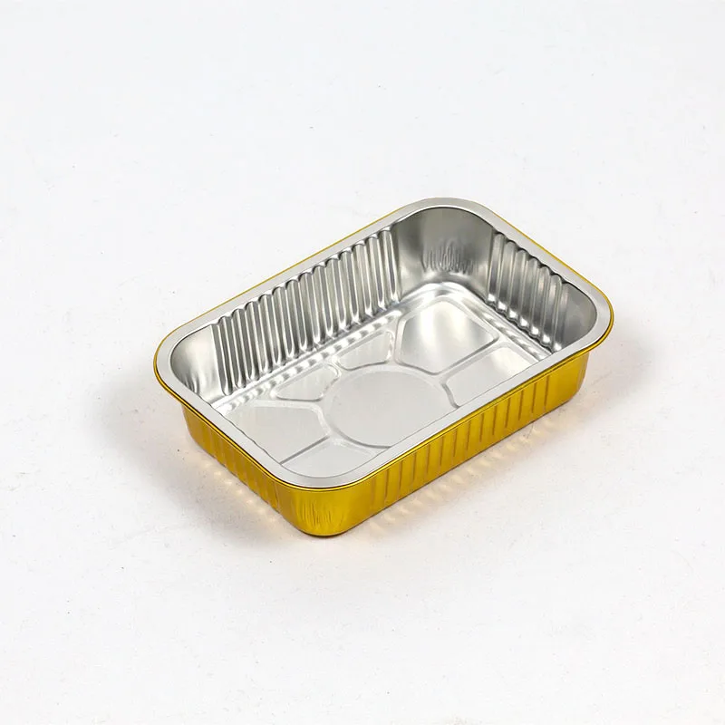 Restaurant Smooth Wall Foil Containers All Size Disposable Food Box Aluminium Foil Container