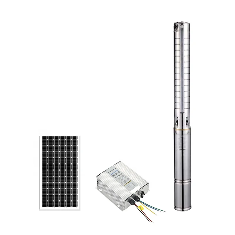 4MPSS/6MPSS deep well 3 inch 12v dc 304 stainless steel impellers submersible pompe solaire solar water pump