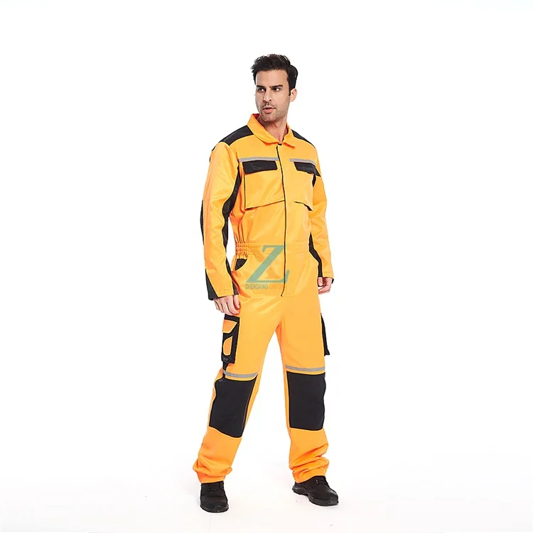 NFPA 2112 100% Cotton FR Clothing Workwear Uniform Coverall With Hi-Vis Tape