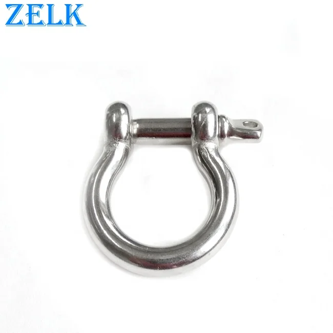 High Polished Rigging Shackle Stainless Steel European Type Bow Shackle