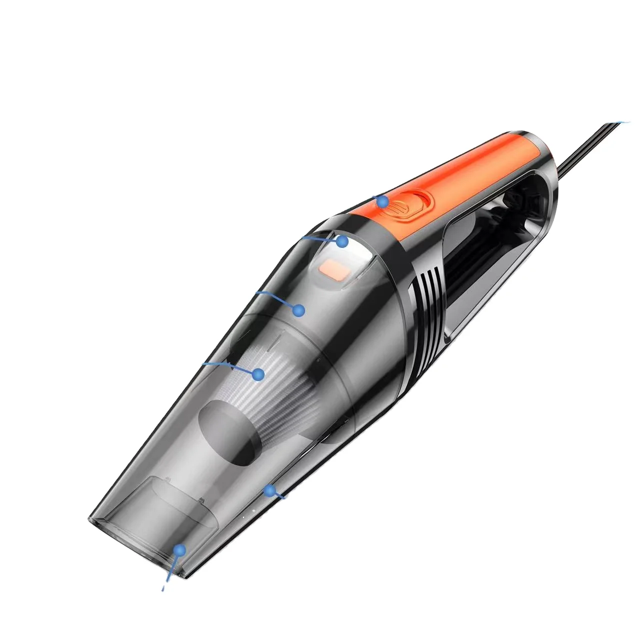 Nexest ручной хороший дизайн сильное всасывание легко чистить 12V для сухой и влажной уборки Электрический автомобильный