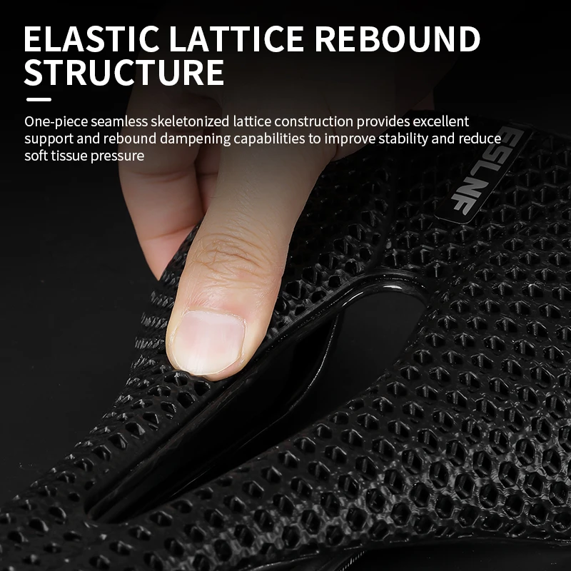 Breathable Waterproof 3D Printed Full Carbon Fiber Bike Saddle for City MTB Bicycle