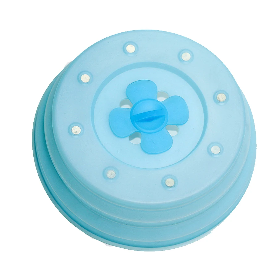 Heat Resistant Silicon Collapsible BPA Free Magnetic Microwave Plate Food Splatter Guard Duo Cover