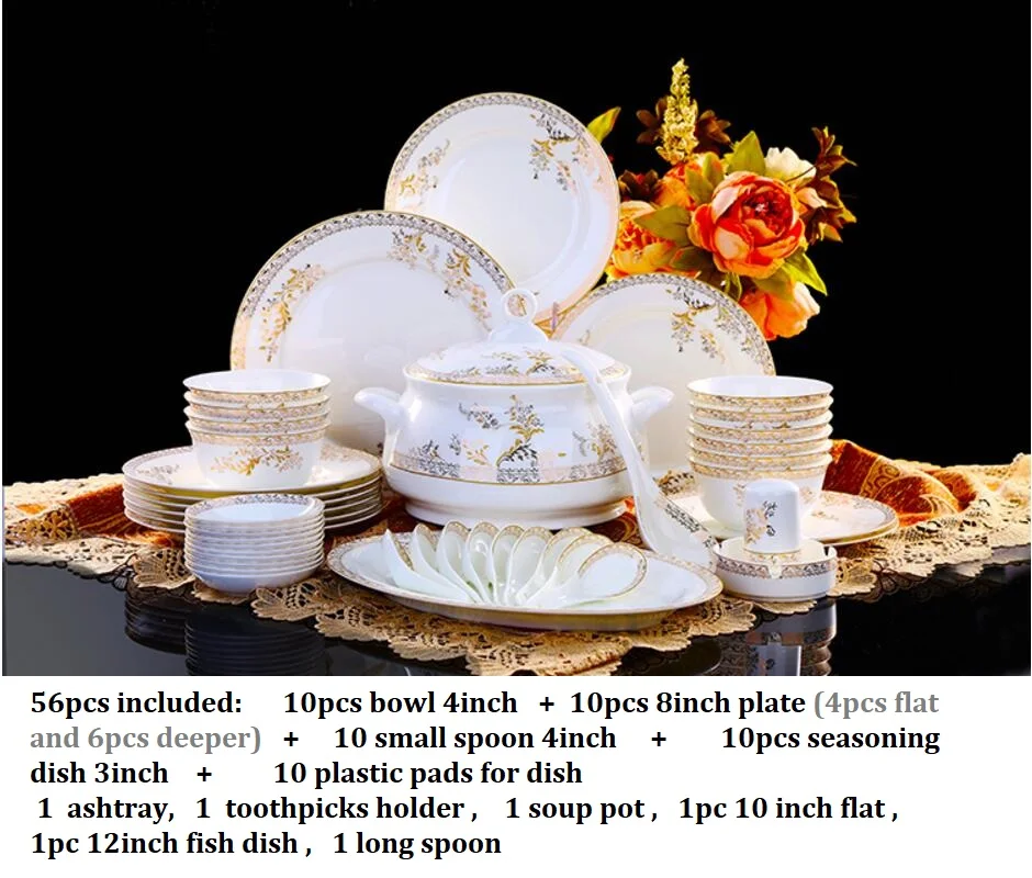 WinWin Brand new ceramic dinner set bonechina blue chinese dinnerware sets with high quality