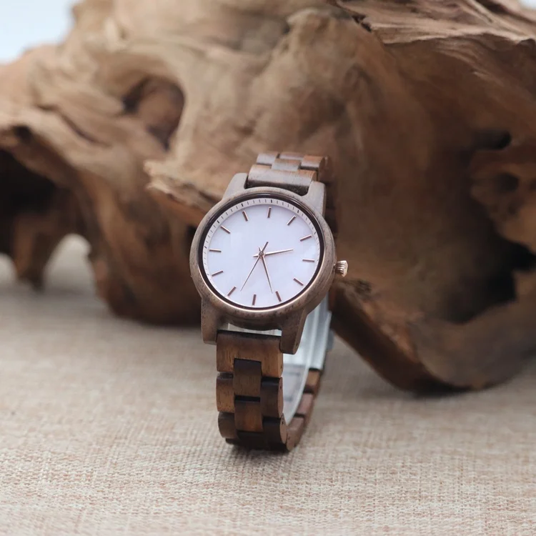 Charm new fashionable custom your own brand watch wood wristwatches women holz uhr own brand