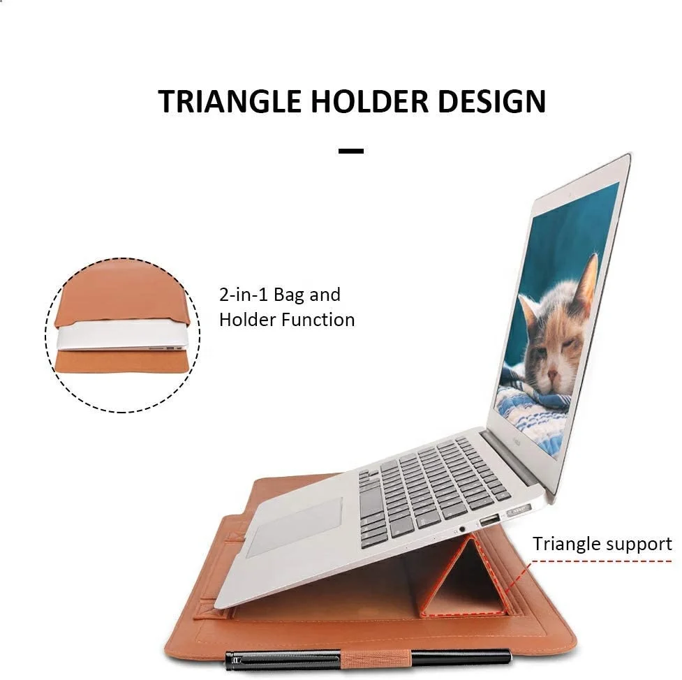13 Inch Laptop Sleeve Bag with Stand Function,GOLP Compatible with 13.3 for MacBook Air/Pro 13.5 Microsoft Surface Book