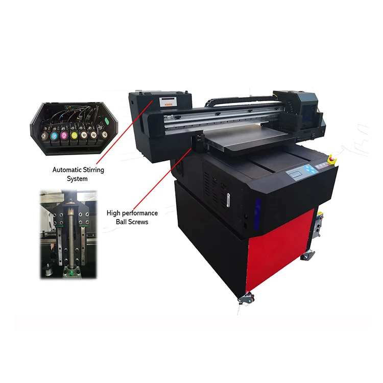 First Class Focus Wood Cmyk Two Heads Varnish Uv Led Flatbed Printer With Ce Certificate