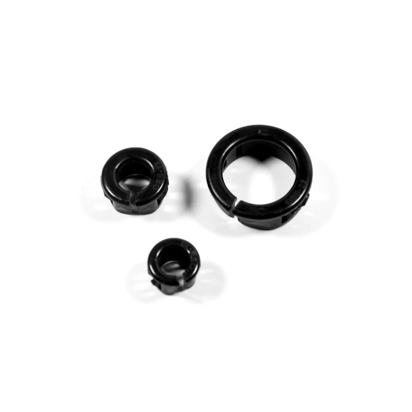 Black Plastic Open&Close Snap Bushing Protective Grommets 26mm