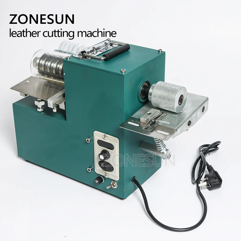  ZONESUN V04 Leather Strip Belt Strap Cutting Machine with Edge Folding Tool Handmade