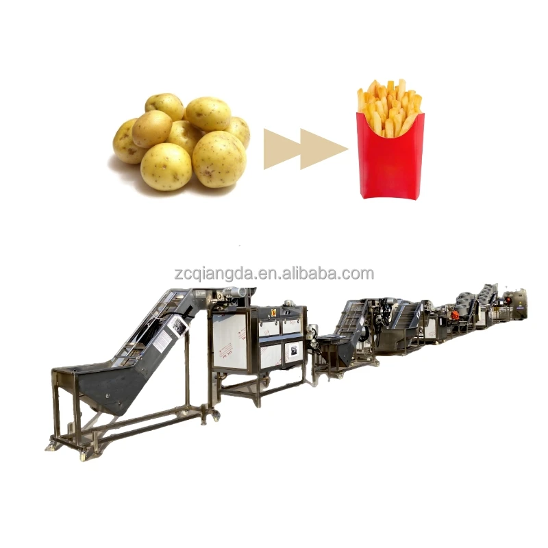 hot sale Fully Automatic Industrial Frozen French Fries Production Line Cassava Fresh Finger Potato Chips Making Machine Price