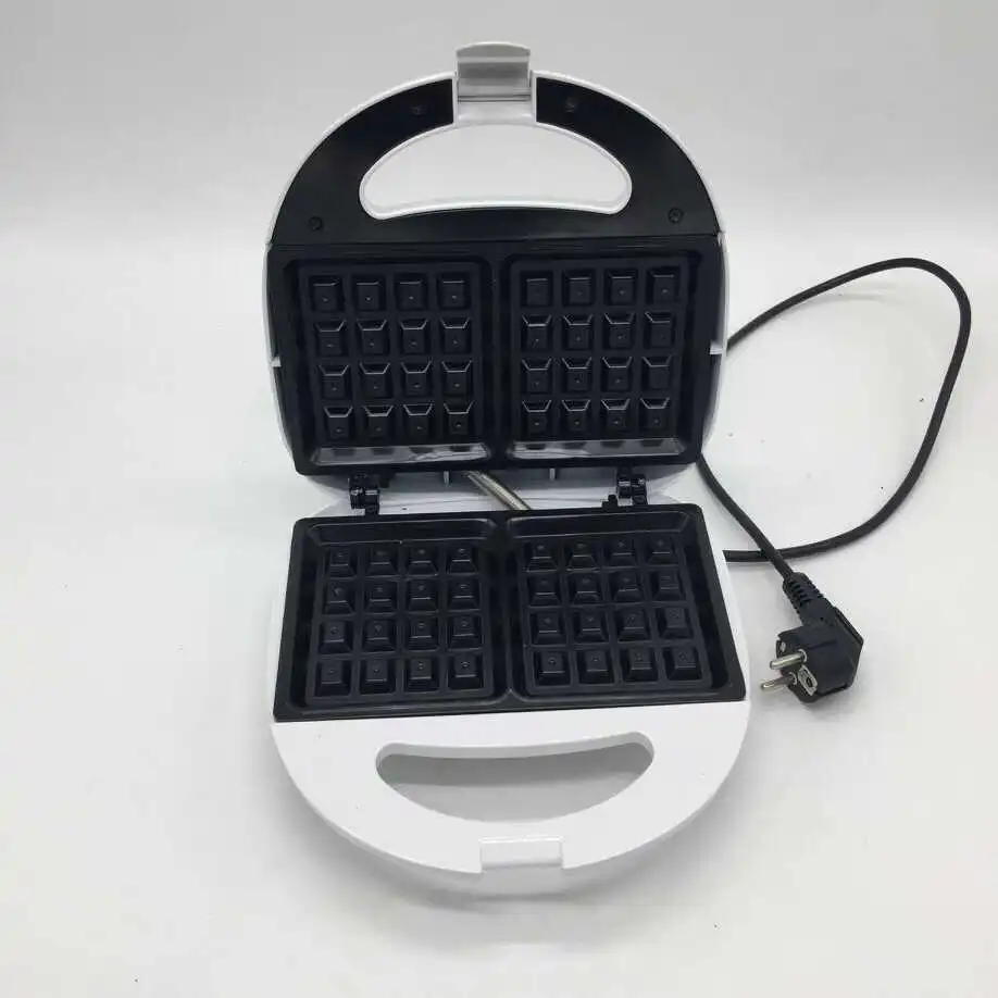 ETL 2in1 Portable Less Oil Healthy Changeable Plates Round Smokeless Electric 2 Slices Grill Bread Toaster Waffle Sandwich Maker