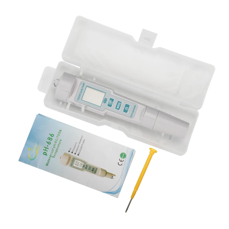 Pen Type 4 in 1 Water Quality Tester Digital PH EC TDS