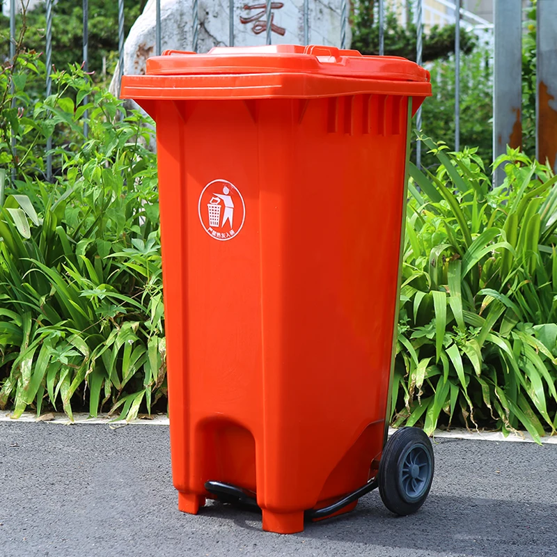 100 Liters outdoor trash can manufacturer wholesale dustbin with pedal garbage can
