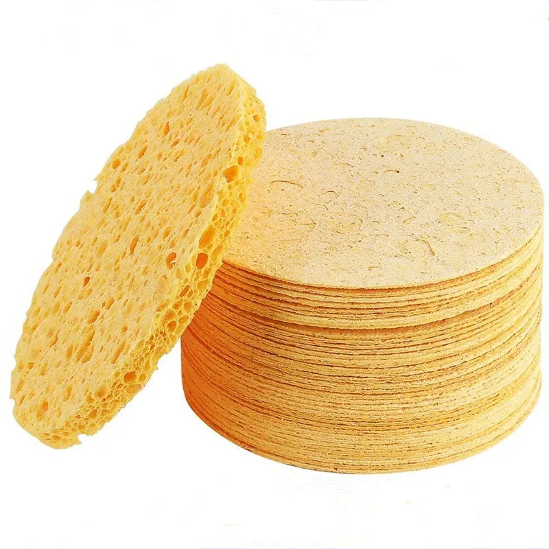 Natural Wood Pulp Sponge Cellulose Makeup Washing Sponge wholesale