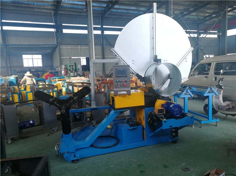 Top Quality Video Technical Support Flexible Air Round Duct Elbow Making Machine