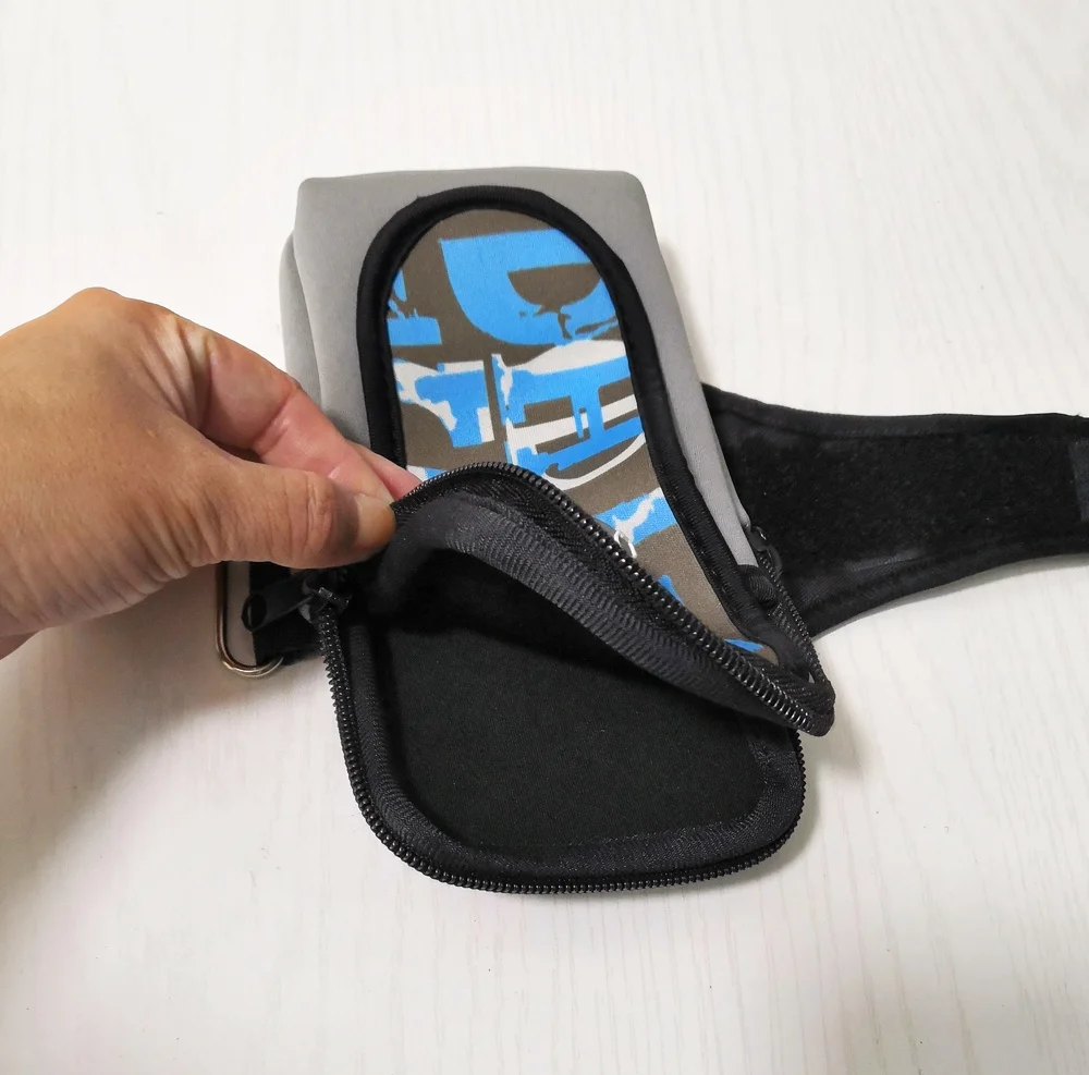 Top sell Customized Logo Neoprene Magic Sticky Running Traveling Storage Mobile Phone Arm Sport Bag