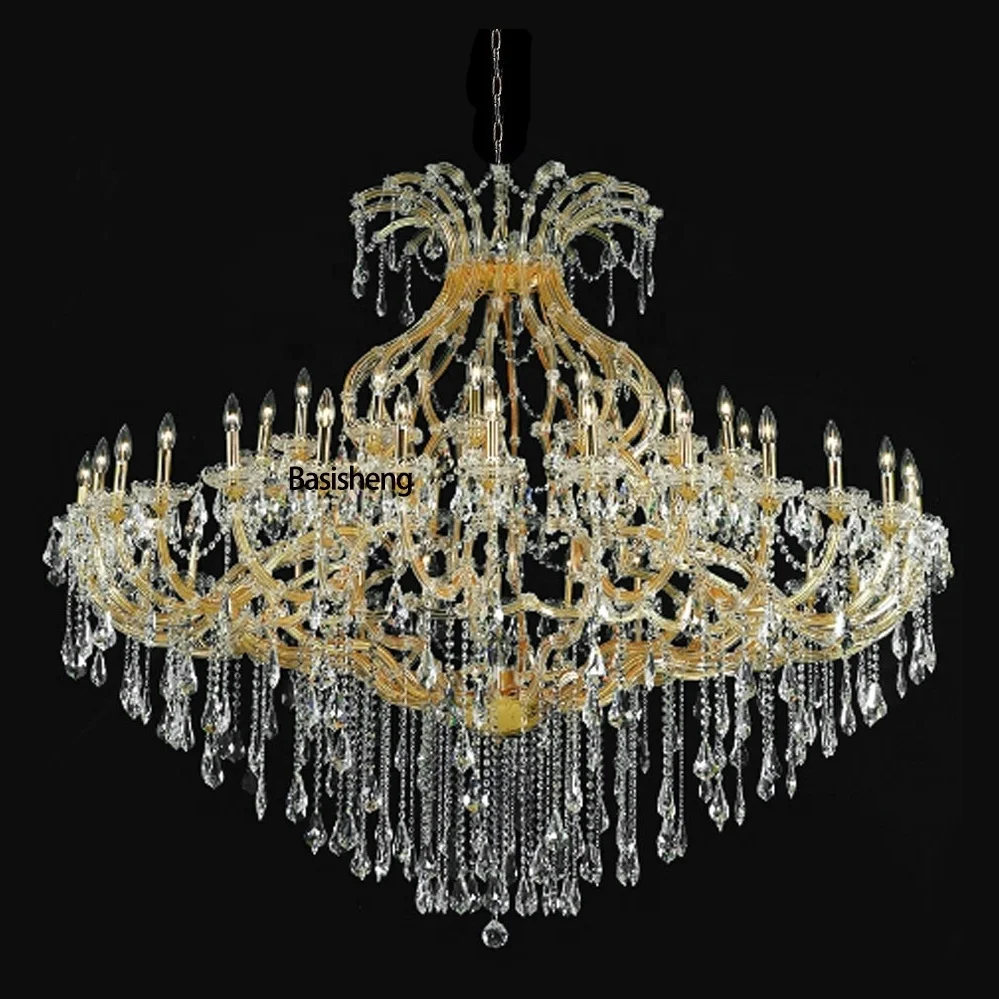 
49 lights arms crystal glass chandelier for home decoration foyer living room hotel restaurant store mall cristal lustres 