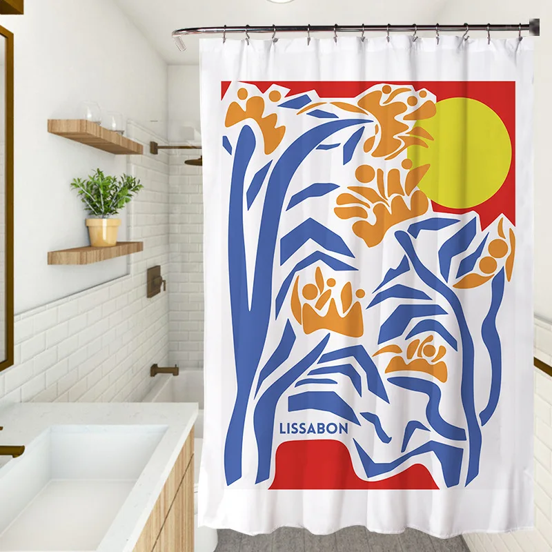 wholesale Korea fresh ins style waterproof shower curtain for bathroom