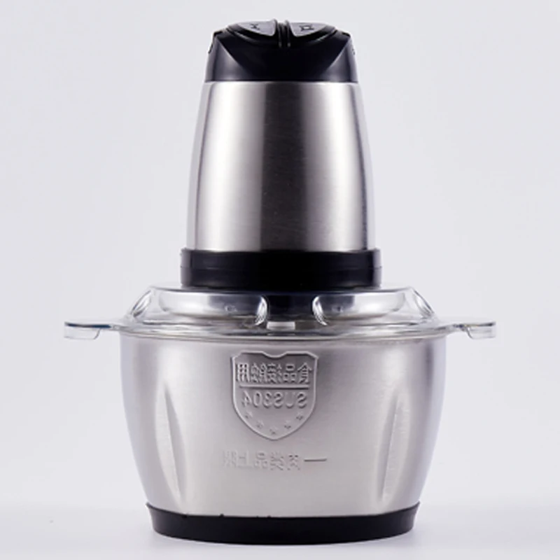 Household stainless steel shell food blenders electric Push Button meat grinder