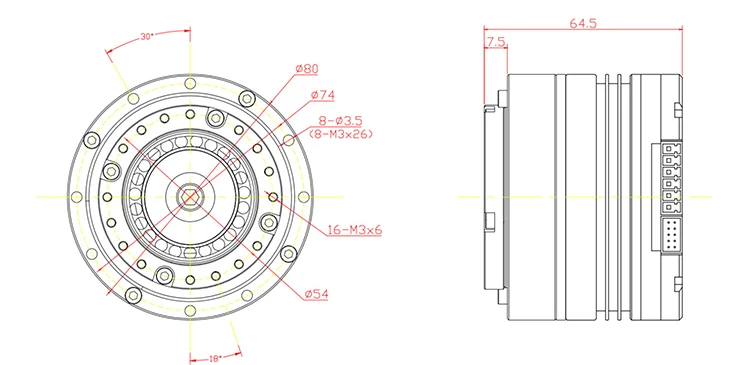 Most Popular Robot Joint Module Motor Robotic Joint Motor Harmonic Reducer Robot Joint Motor