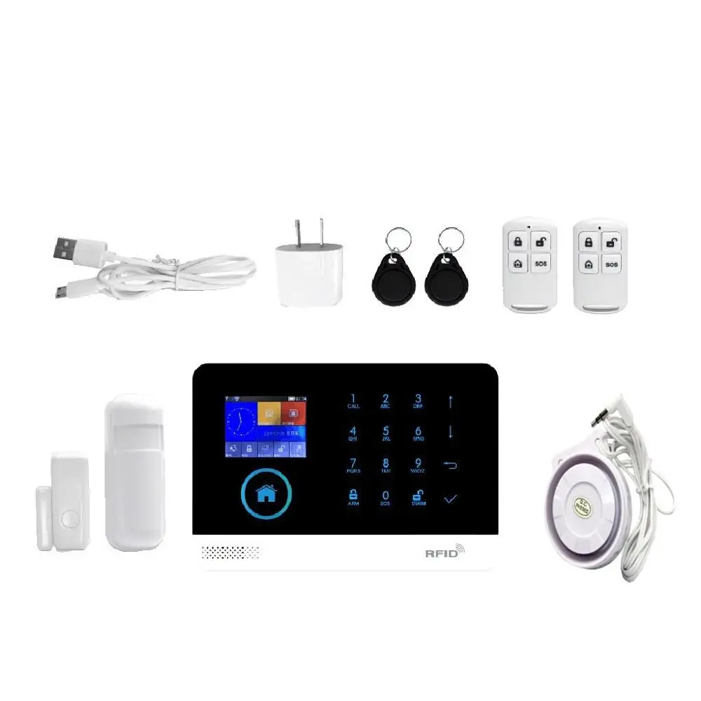 
Free combination WIFI/GSM/3G/GPRS network alarm system support IOS and Android control 