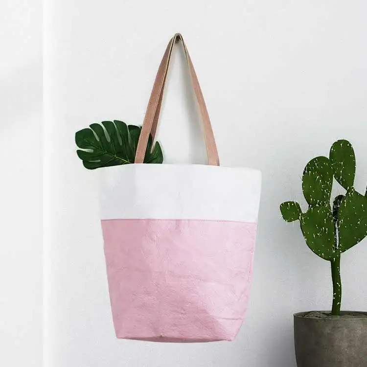Fashion Portable Women Waterproof Travel Handbag Shopping Shoulder Tyvek Paper Tote Bag