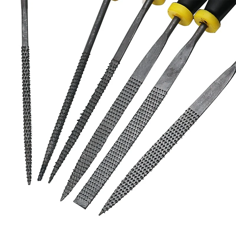 6pcs 140mm 160mm 180mm Mini Needle File Set DIY Wood Rasp File Needle Polishing Carving Woodworking Ceramic Crafts Hand Tools