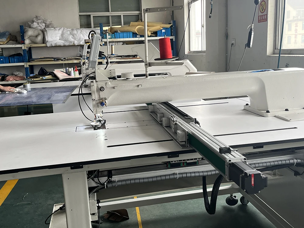 QK-RS90H heavy thick material fabric 90x130cm double screw smart intelligent pattern sewing machine for Garment