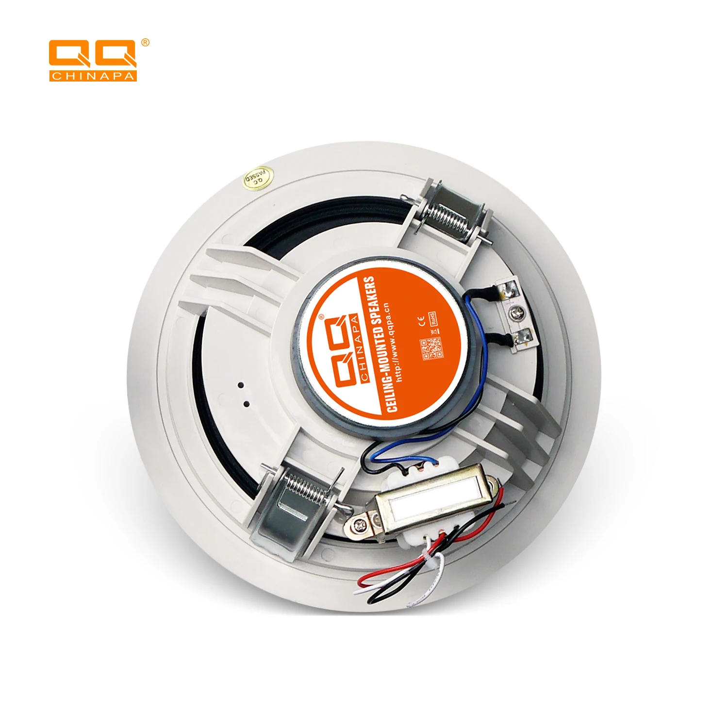 QQCHINAPA Factory Price PA System 6 Inch 100V Good Sound Quality Round Ceiling Speaker For Office,Shop,Restaurant
