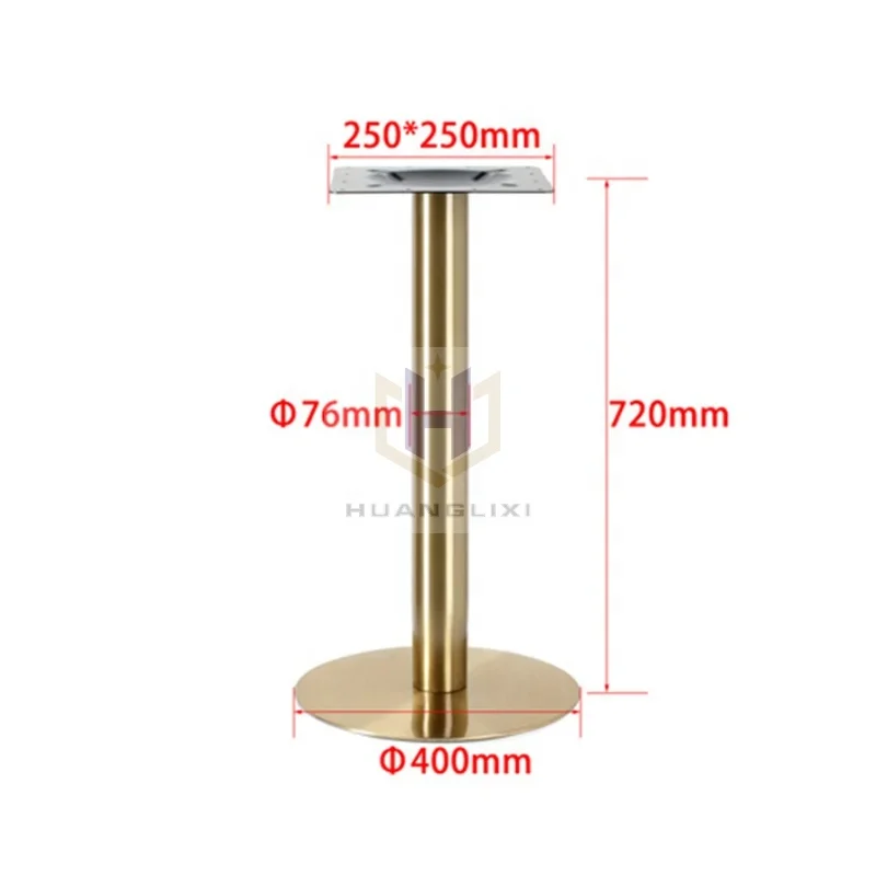 Gold Stainless Steel Metal Furniture Restaurant Dining Room Round Table Frame Base Dinning Table Legs